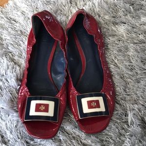 Tory Burch Open Toe Flats